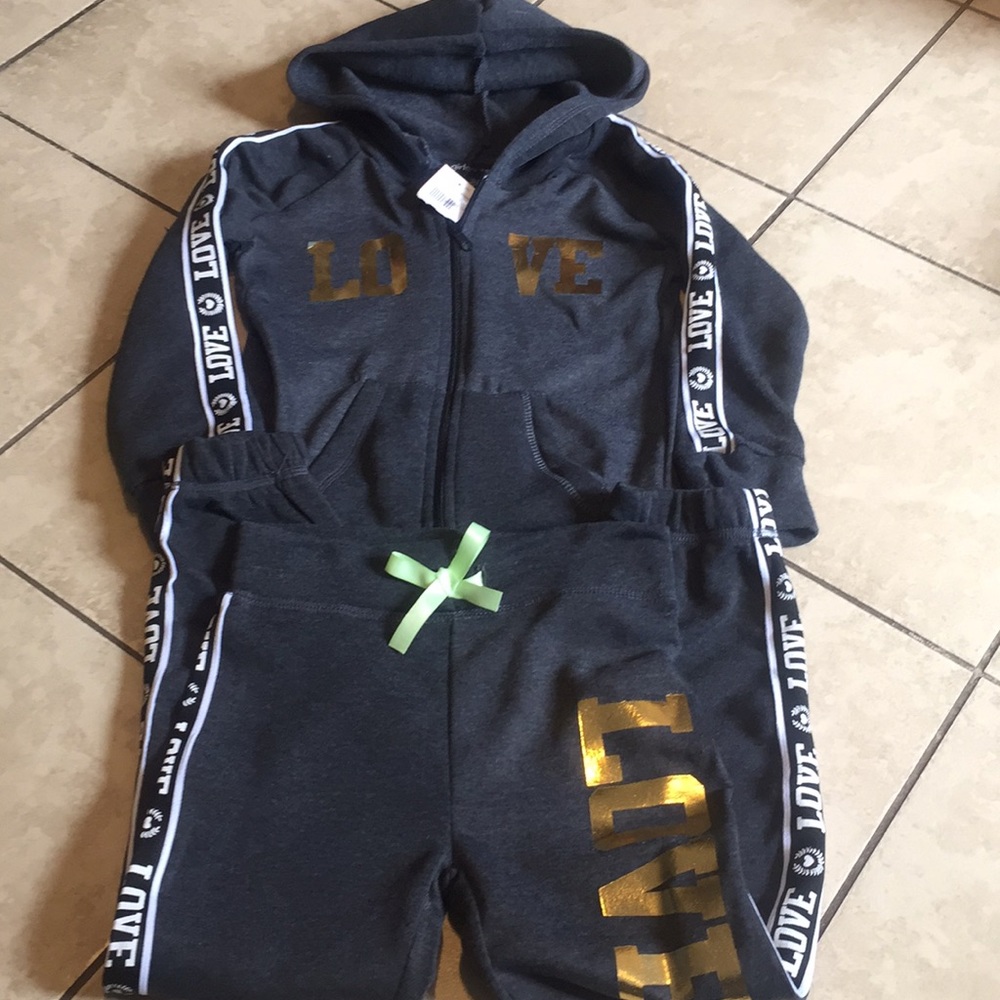 2pcs girls Sweatshirt pant Set
